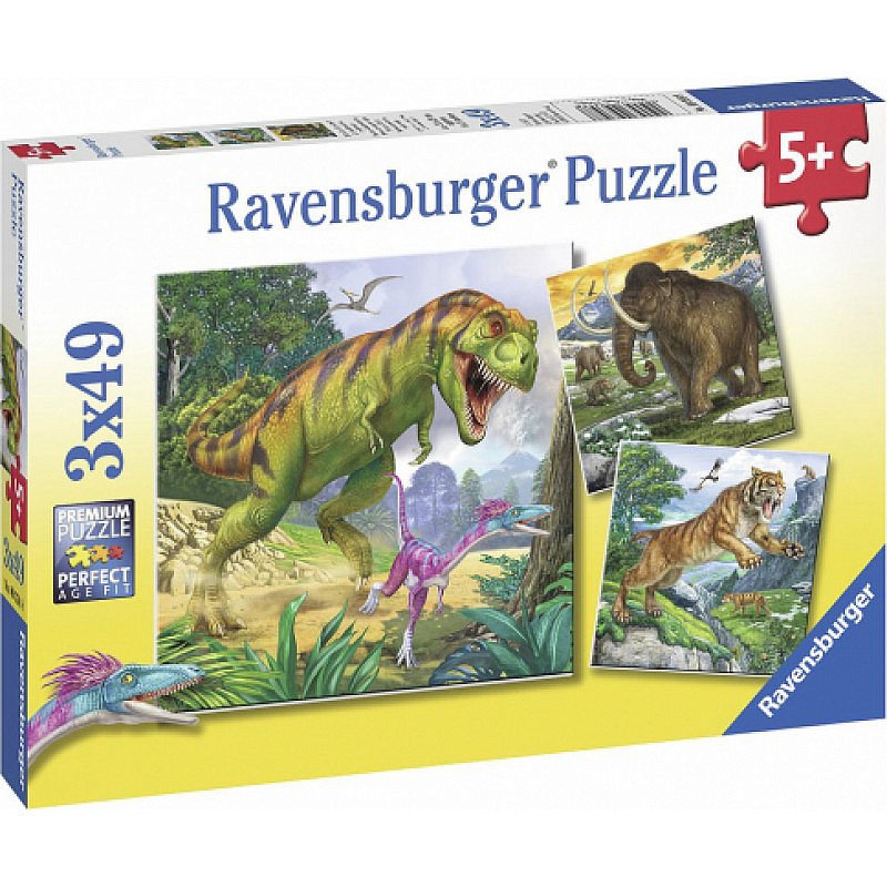 Ravensburger puzle 3X49 Dinosaurs R 09358