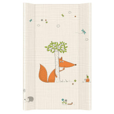 CEBABABY pārtinamā virsma ar cietu pamatni 80x50cm Comfort Fox ecru W-212-059-170