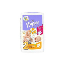 HAPPY Mini autiņbiksītes 2 izmērs 3-6kg 38gab. IZPĀRDOŠANA