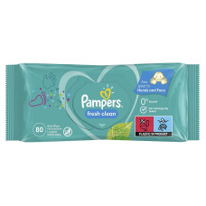 Pampers mitrās salvetes Fresh Clean 80 gab.