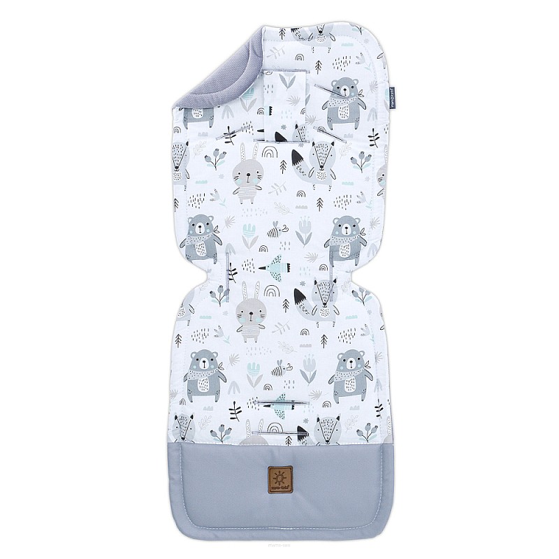 MamoTato divpusējs ratu ieliktnis 32x82cm ANIMALS grey 14533