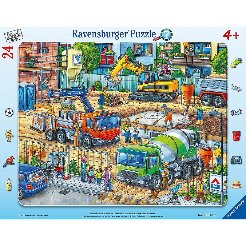 Ravensburger Plakanā puzle Construction Site 24gb. 4+ R 05142