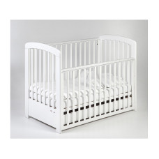 TROLL NINA LUX bērnu gulta ar atvilktni 120x60cm, White COT-NN0027