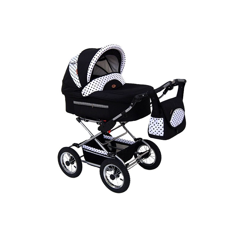 Baby Fashion FANARI Universālie rati 3in1, 119 Black + dots