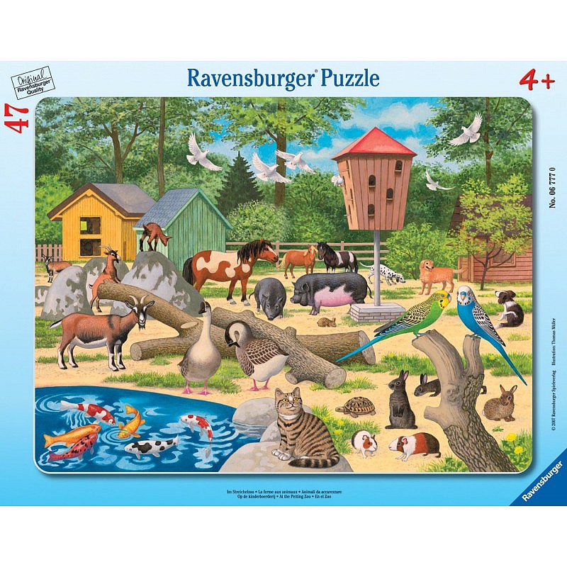 RAVENSBURGER Plakanā puzle 47el. Zoodārzs R06777