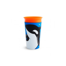 MUNCHKIN WildLove Sippy krūzīte, 266 ml, orca, Miracle 360,  6m+, 05177802