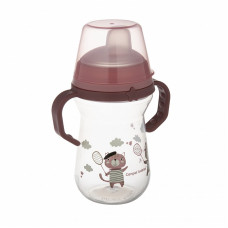 CANPOL BABIES krūzīte ar silikona snīpi, FirstCup BONJOUR PARIS, 250ml, rozā, 56/613_pin