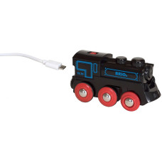 BRIO RAILWAY uzlādējams vilciens ar micro USB kabeli, 33599