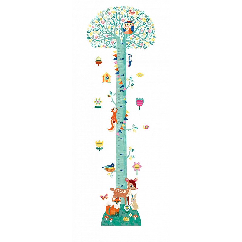 DJECO Sienas uzlīmes auguma mērītājs Ziedošais koks 130см DD04038
