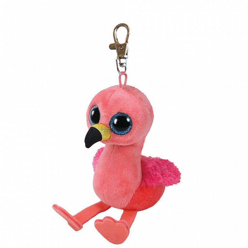 TY Beanie Boos Mīkstā rotaļlieta - piekariņš PINK FLAMINGO GILDA 8cm, TY35210 IZPĀRDOŠANA