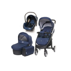 4BABY ATOMIC universālie rati 3in1 BLUE