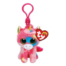 TY Beanie Boos Mīkstā rotaļlieta - piekariņš FANTASIA MULTICOLOR UNICORN 8cm, TY36619 IZPĀRDOŠANA