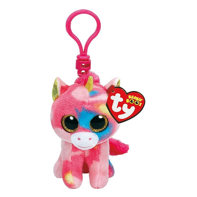 TY Beanie Boos Mīkstā rotaļlieta - piekariņš FANTASIA MULTICOLOR UNICORN 8cm, TY36619 IZPĀRDOŠANA