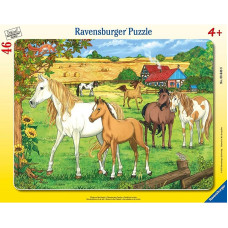 Ravensburger Plakanā puzle Zirgi 46gab. 4+, 06646 IZPĀRDOŠANA