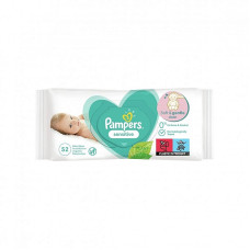 Pampers mitrās salvetes Sensitive 52 gab.