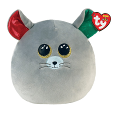 TY Squish a Boos Mīkstā rotaļlieta - Spilvens Chipper GREY MOUSE, TY39212