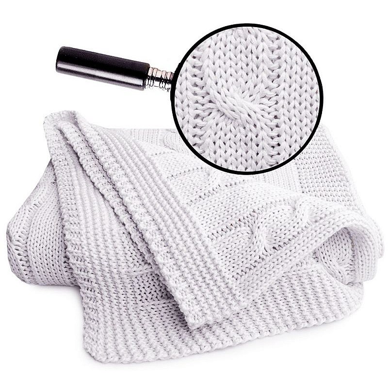 WALLABOO NOA Bērnu sega no organiskās kokvilnas 70x90cm WHITE