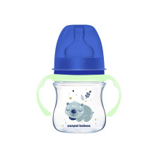 CANPOL BABIES Pretkoliku pudelīte EasyStart, 120ml, Sleepy Koala, 35/236_blu