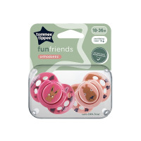 TOMMEE TIPPEE māneklītis silikona FUN 18-36 m., 2 gab., 43340399