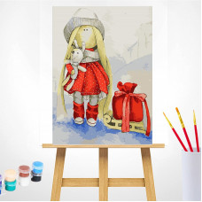 TSVETNOY Gleznošanas komplekts pēc numuriem 30x40cm Doll Elsa, ME1103e