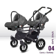 BABYACTIVE Twinni Classic Bērnu autosēdeklis DARK BLACK 1gab. - 04 melns