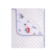 DUET BABY Pleds - sedziņa Minky+Cotton Print art. 625 Turtle ecru (741305)