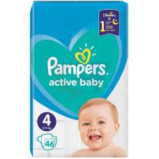 PAMPERS Active Baby Autiņbiksītes S4, 46 gab. IZPĀRDOŠANA