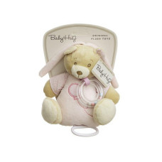 BABY HUG Muzikālā rotaļlieta Lācītis 20cm, rozā 89990