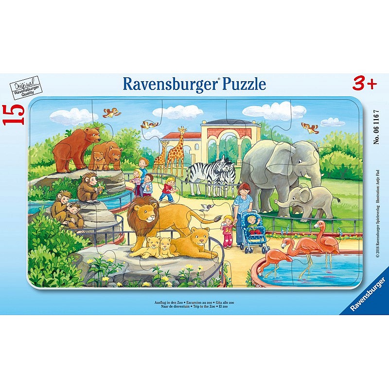 Ravensburger Plakanā puzle Zoo 15elem. R06116