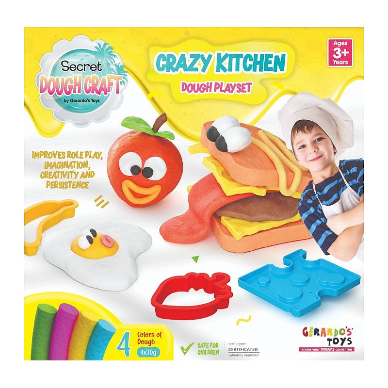 GERARDOS TOYS plastilīna komplekts CRAZY KITCHEN 3g+ 56452