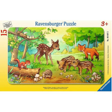 RAVENSBURGER Plakanā puzle Meža iemītnieki 15gab., 06376 IZPĀRDOŠANA