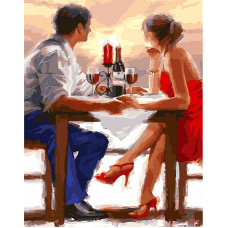 TSVETNOY Dimantu mozaīkas komplekts 40x50cm Romantic Dinner, LG071e