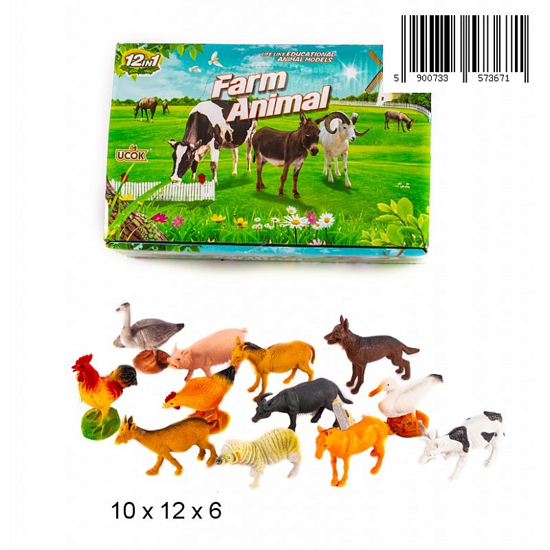 MIDEX Mājdzīvnieks FARM ANIMALS 1gb. 10-12cm. 1140N