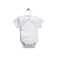 LORITA bodijs ar īsām piedurknēm art.739 balts 62 izmērs