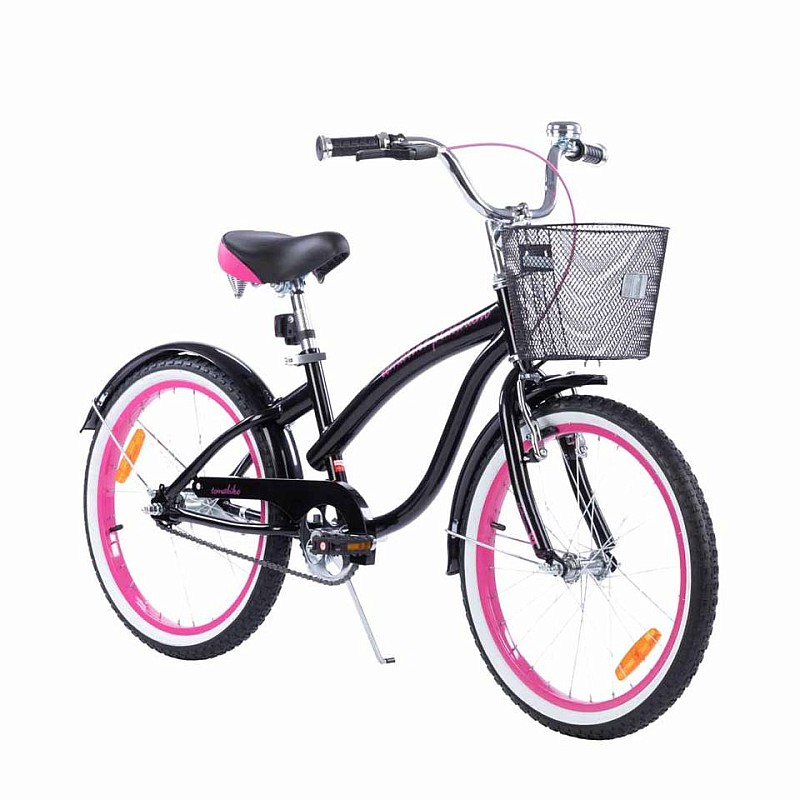 TOMABIKE Bērnu velosipēds 18" XXIII CRUISER BLACK/PINK