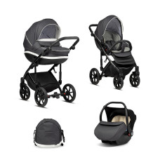 TUTIS MIMI STYLE Universālie rati 3in1, 328 Black