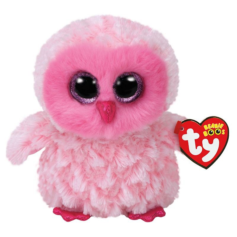 TY Beanie Boos Mīkstā rotaļlieta PINK OWL TWIGGY 15.5cm, TY36846