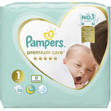 Pampers Premium Care S1, 2-5kg, 26 gab.