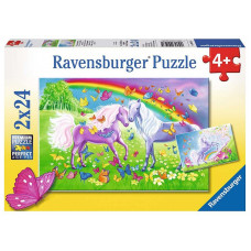 Ravensburger puzle 2X24 Rainbow Horses R 09193