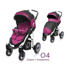 BABYACTIVE SPORT Q pastaigu rati ar putu riteņiem, 4n amarant