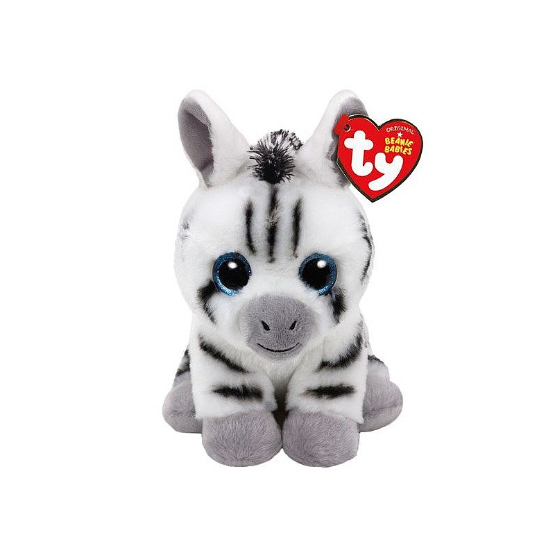 TY Beanie Boos Mīkstā rotaļlieta 15cm Stripes zebra TY41198 IZPĀRDOŠANA