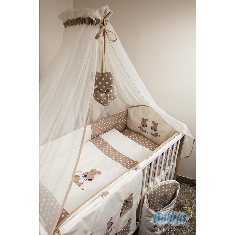 ANKRAS RABBIT Gultas Veļas Komplekts no 6 daļām 135x100/360cm - bēšs