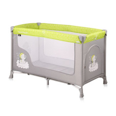 LORELLI SAN REMO I LAYER сeļojuma gulta GREEN&GREY COOL ELEPHANTS, 1 līmenis