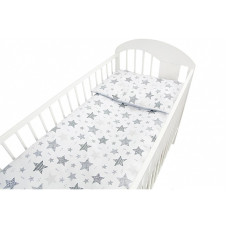 ANKRAS NEW STARS Gultas veļas komplekts no 2 daļām 120x90cm pelēks