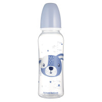 CANPOL BABIES šaura kakla pudelīte CUTE ANIMALS, 250 ml, 11/841_blu
