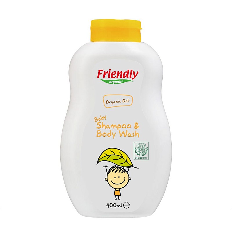 FRIENDLY ORGANIC Organisks šampūns-dušas želeja ar auzu ekstraktu 400 ml FR1758