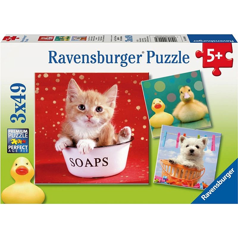 Ravensburger Puzzle 3x49 Home Animals R09248 IZPĀRDOŠANA