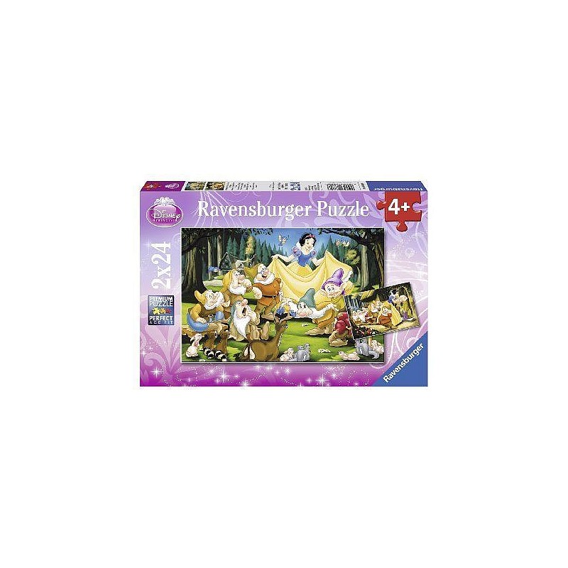 Ravensburger Puzzle 2x24 Disney Sniegbaltīte R 08889