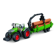 BBURAGO traktors ar luksus piekabi, asorti, 10cm, 18-31677/18-31678/18-31659