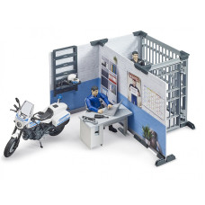 BRUDER 1:16 policijas iecirknis ar policijas motociklu, 62732